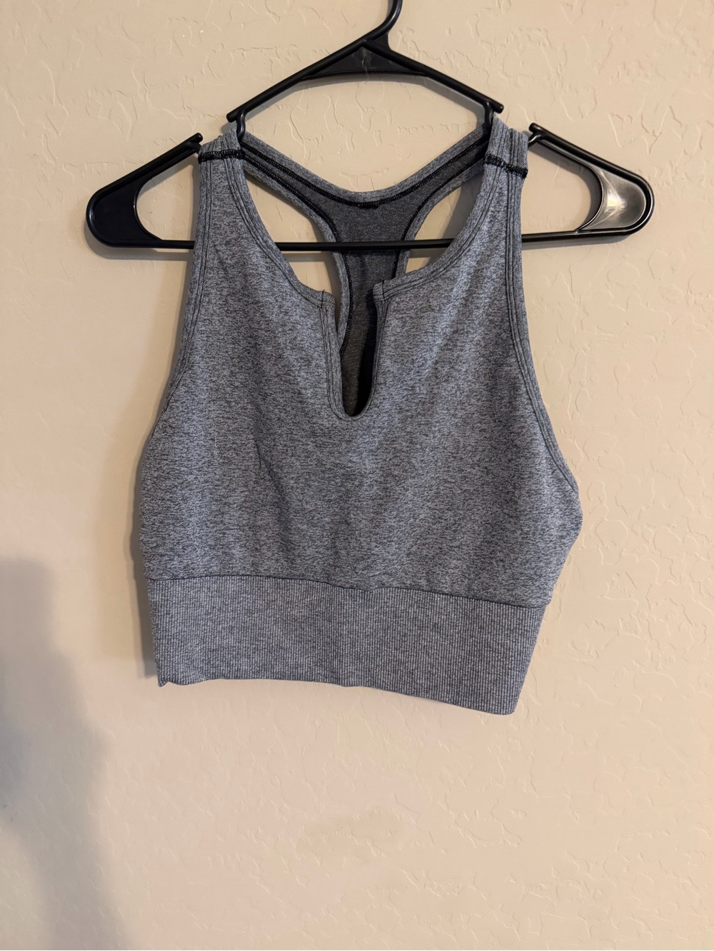 PINK Victoria's Secret Heather Gray Racerback Sports Bra